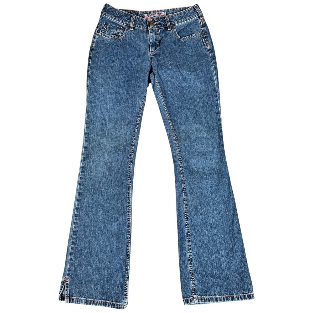 Silver‎ Bootcut Jeans Womens 29x34 Blue Denim Medium Wash Ankle Slit Streetwear